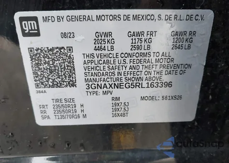 2024 Chevrolet Equinox Fwd Premier from USA, damaged, VIN 3GNAXNEG5RL163396
